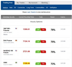 EZTrader Trading Screen