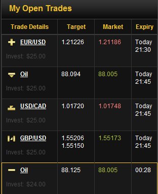 24option Trade Screen